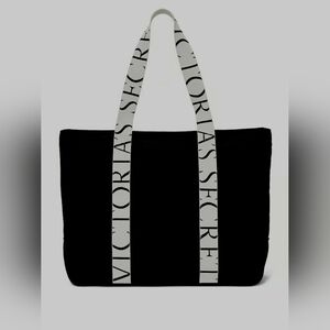 NEW Victoria's Secret Canvas Embroidered Strap Tote Bag